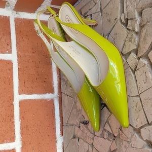 Coach | Alena Mustard Green Slingback pumps 8.5 B